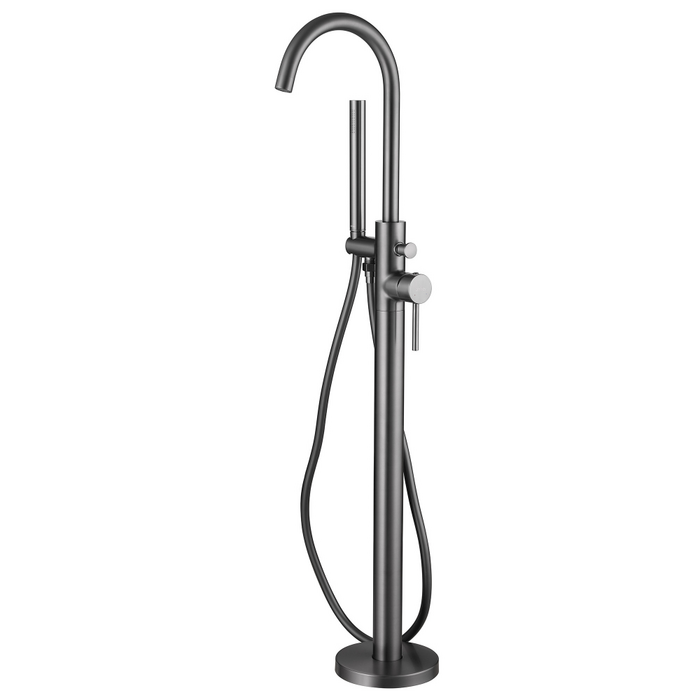 Смеситель ABBER Wasser Kreis AF8115NGN напольный для ванны, никель