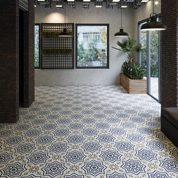 Керамогранит BURSA Blue Pre-cut 45x45